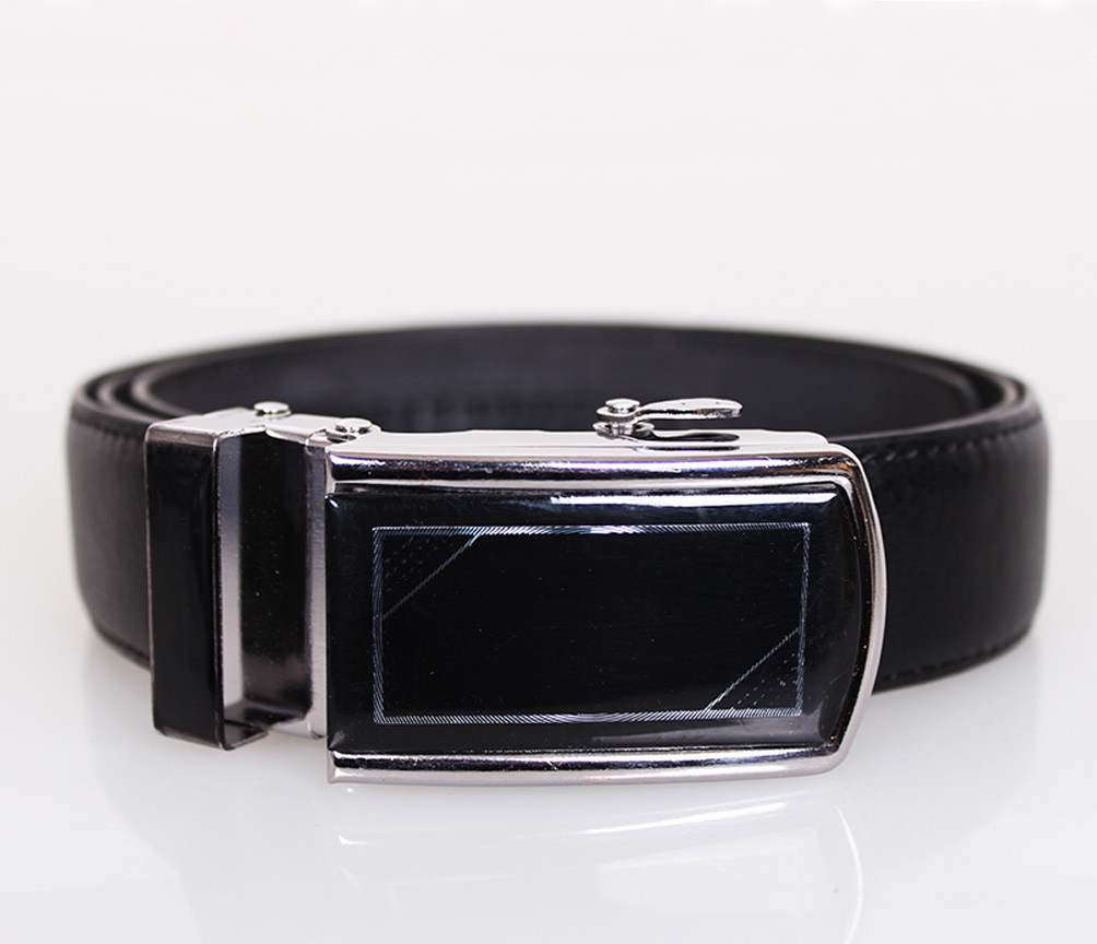 Чоловічий ремінь зі штучної шкіри під штани MW682499-4 чорний, фото 1