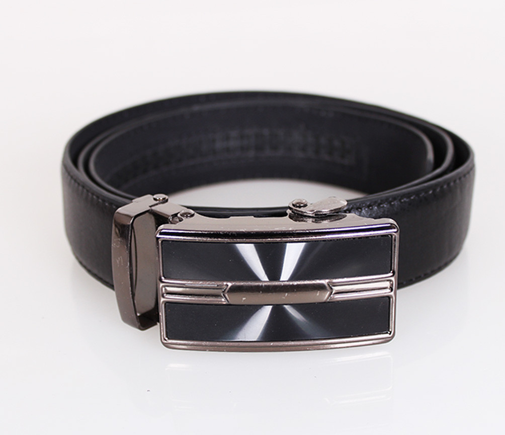 Чоловічий ремінь зі штучної шкіри під штани MW682499-8 чорний, фото 1