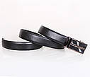 Чоловічий ремінь зі штучної шкіри під штани MW682499-8 чорний, фото 2