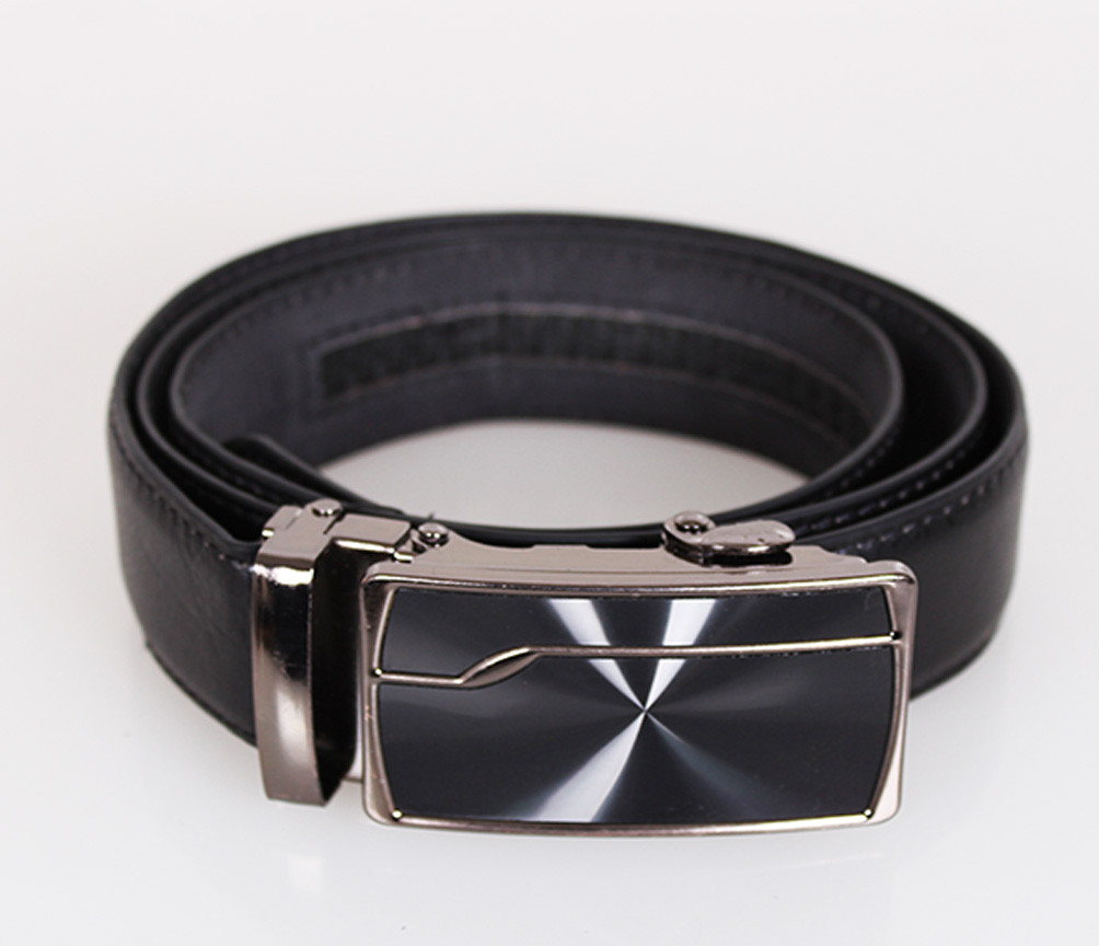 Чоловічий ремінь зі штучної шкіри під штани MW682499-9 чорний, фото 1