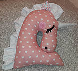 Іграшка-подушка единорожка, бязь, ручна робота, вис.43х43 см, фото 5