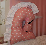 Іграшка-подушка единорожка, бязь, ручна робота, вис.43х43 см, фото 9