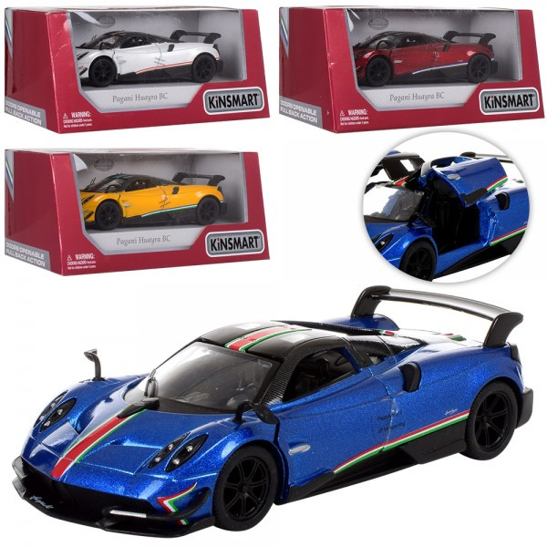 Металева машинка Kinsmart KT5400WF Pagani Huayra BC зі смужками, фото 1