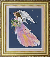 Набор для вышивки крестом Ангел цветов OLANTA VN-059
