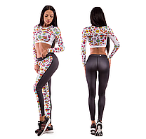 Комплект спортивний Легінси + Топ LS Comics White