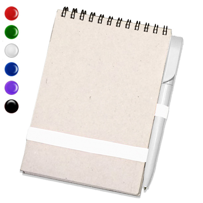 Блокнот на пружині А5 + ручка (блокноти під друк) блокнот на резинці, фото 1