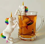 Ситечко для чаю "Єдиноріг" - розмір ситечка 10*6см, силікон, фото 4