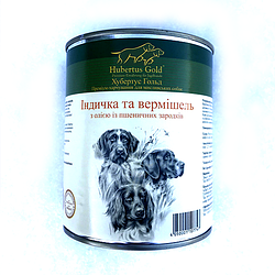 Консерва Hubertus Gold (Хуберт Голд для собак з індичкою та вермішеллю) 800г.