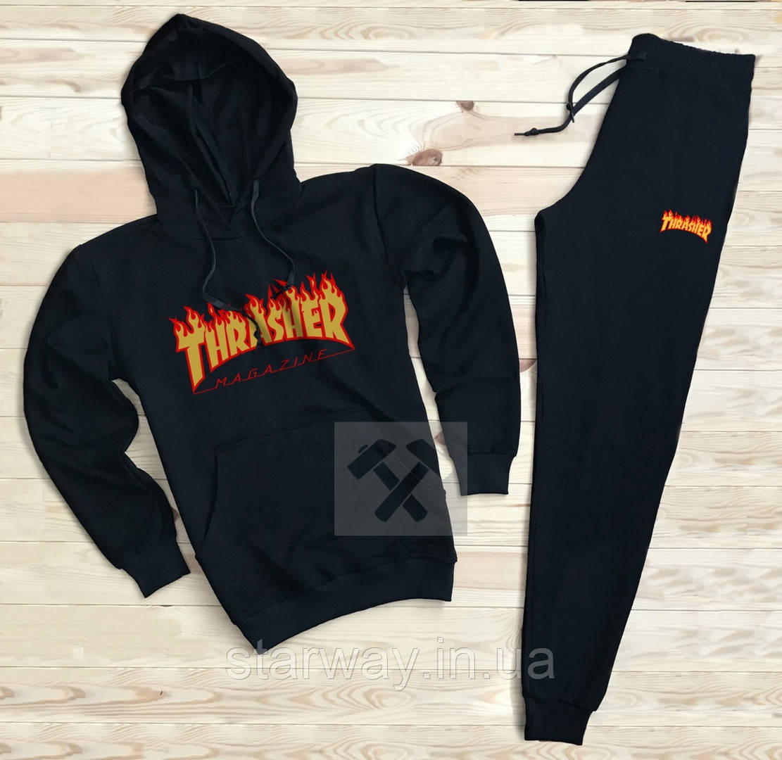 Спортивний трикотажний костюм Thrasher logo з капюшоном