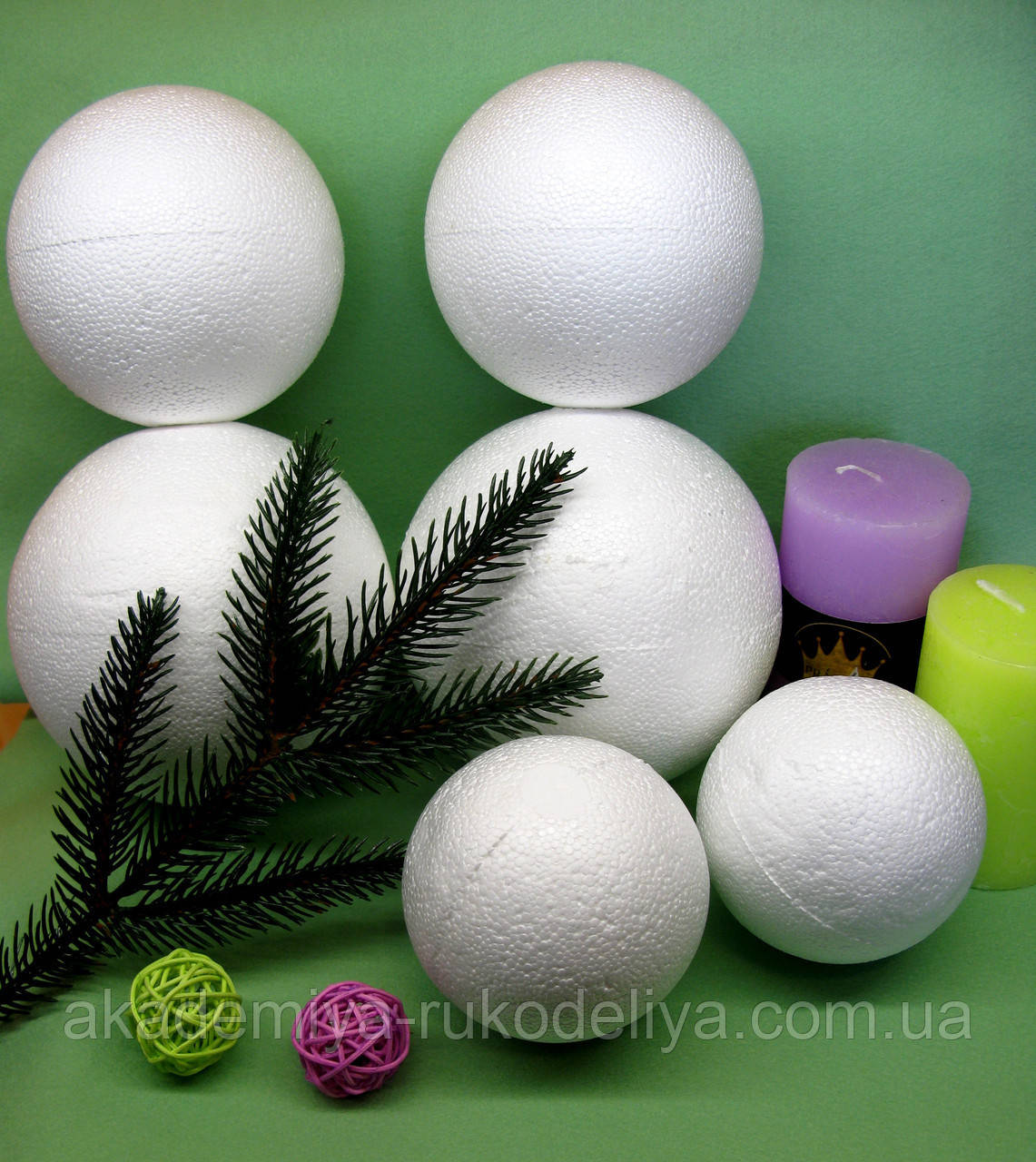 Куля пінопластова D 6 см — 7 грн