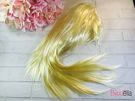 Маскарадна перука блонд прямий 120 г, 57 см на карнавали та Гелловін
