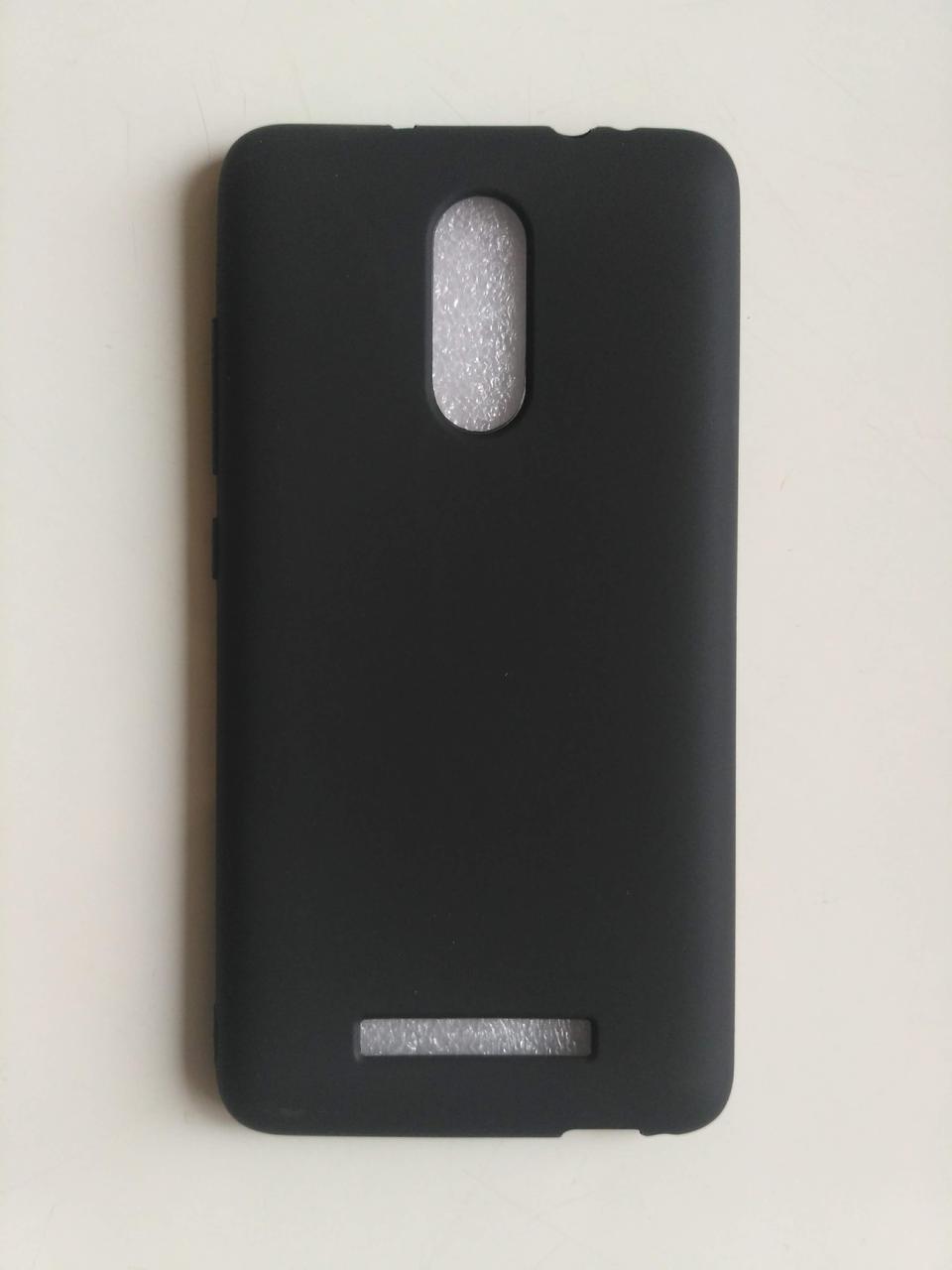 Силіконовий чохол Xiaomi Redmi Note 3 Pro матовий Чорний 1407P