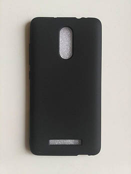 Силіконовий чохол Xiaomi Redmi Note 3 Pro матовий Чорний 1407P