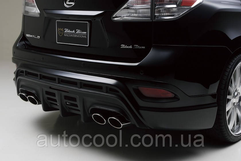 Накладка дифузор заднього бампера Lexus RX 2008-2015 р.в. у стилі Wald , фото 1