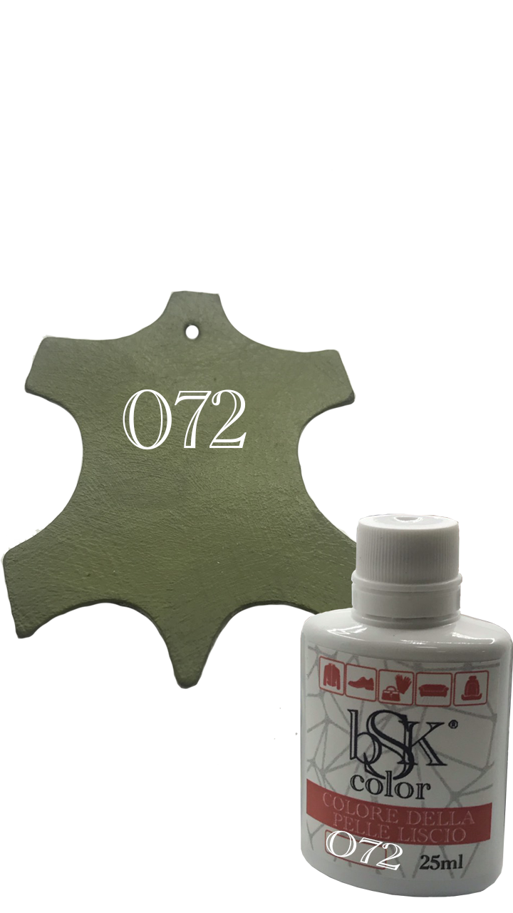 Фарба для шкіри оливкова Bsk color No072 25 мл