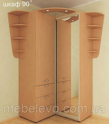 Шафа-купе кутовий приставний Стандарт 125х130 h-210, ТМ Фенікс, фото 1