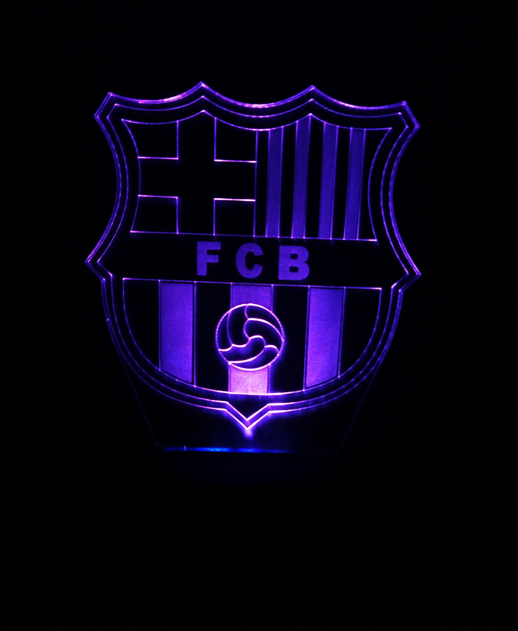 3d-світильник ФК Барселона, 3д-нічник, кілька підсвічувань (на пульті), фото 1