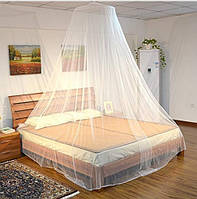 Балдахін підвісний проти комах (полог, сітка від комарів) білого кольору на ліжко