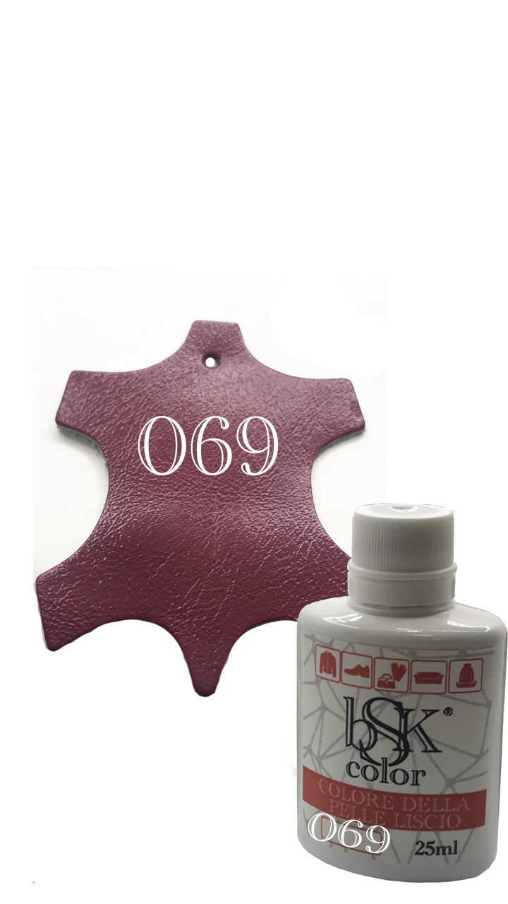 Фарба для шкіри перламутрово-рубінова Bsk color No069 25 мл