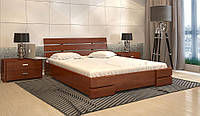 Кровать дерево Дали люкс двуспальная 160 (Арбор) с подъемным механизмом