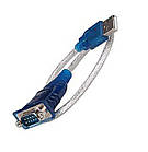 Шнур штекер mini USB 5pin - гніздо DB 9pin, 0,85 метра (USB-RS232)