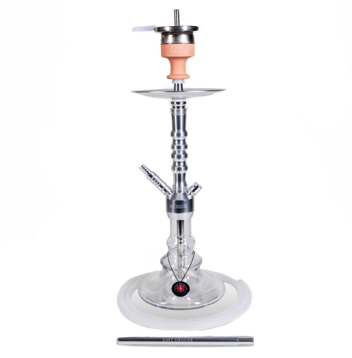 Кальян AMY Deluxe 070.02 Alu Zulu S висота 60 см на 1 персону прозорий