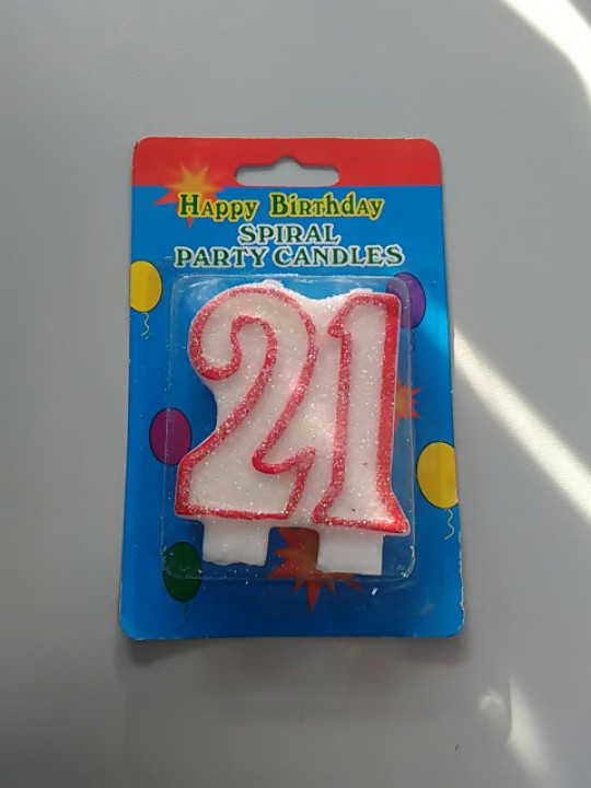 Святкова свічка цифра 21