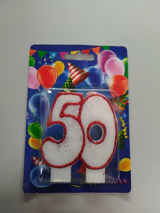 Святкова свічка цифра 50, фото 1