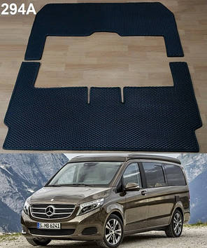 Килимки ЕВА в пасажирський салон Mercedes V-Class W447 '14- 7 місць, з вирізом під стіл, фото 1
