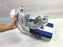 Зимові кросівки Fila Disruptor Yalor,сірі,на хутрі, фото 3