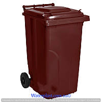 Бак для мусора 240 литров коричневый (алеана)