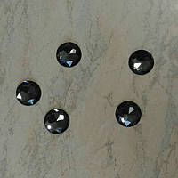 Стрази декор круг 25 мм темно-сірий