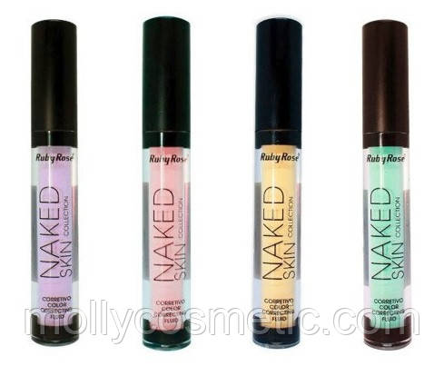 Рідкий кольоровий коректор Ruby Rose Naked Skin Color Correcting Fluid
