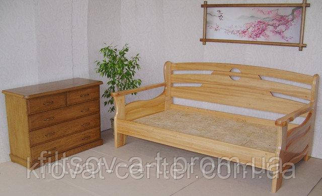 Диван-кровать с защитным бортиком из массива натурального дерева "Американка" от производителя - фото 6 - id-p11764645