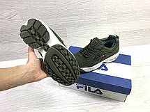 Зимові кросівки Fila Disruptor Yalor,нубук,зелені, фото 3