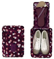 Органайзер для обуви Travel soft XL бордовый "цветы"