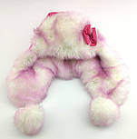 Оптом шапки вушанки 52-54 розмір головні убори дитячі шапка вушка опт малина (ОРШ8), фото 3