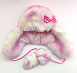 Дитяча шапка вуханка 52-54 і 54-56 розмір дитячі головні убори рожева (РШБ5), фото 2