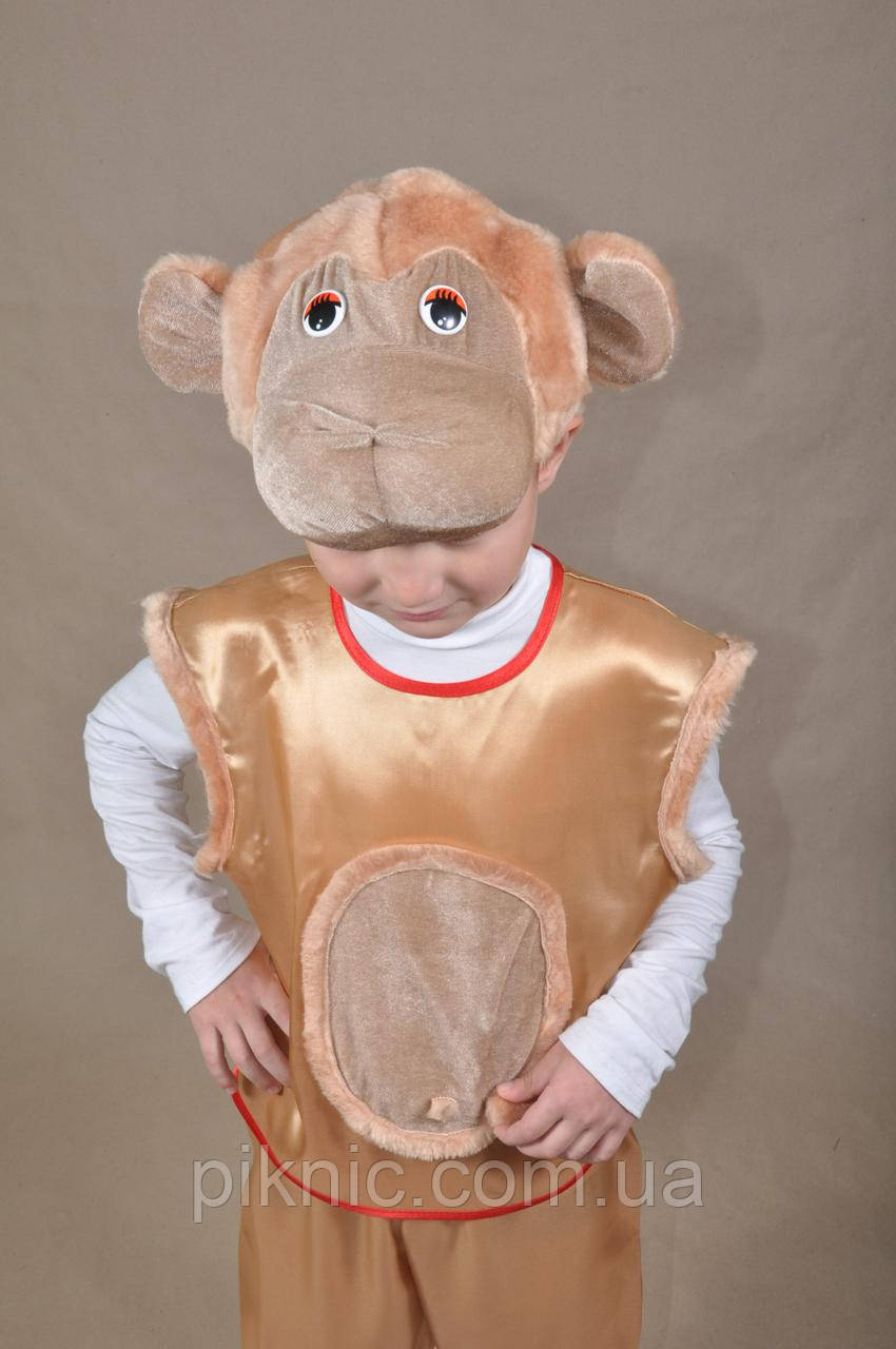 Детский костюм Обезьяна для мальчика 5,6,7 лет Новогодний карнавальный костюм Обезьянка 340 - фото 3 - id-p622920127