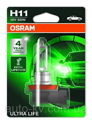 Лампа галогенна Н11 Osram 64211 ULT-01B 55 W PGJ19-2