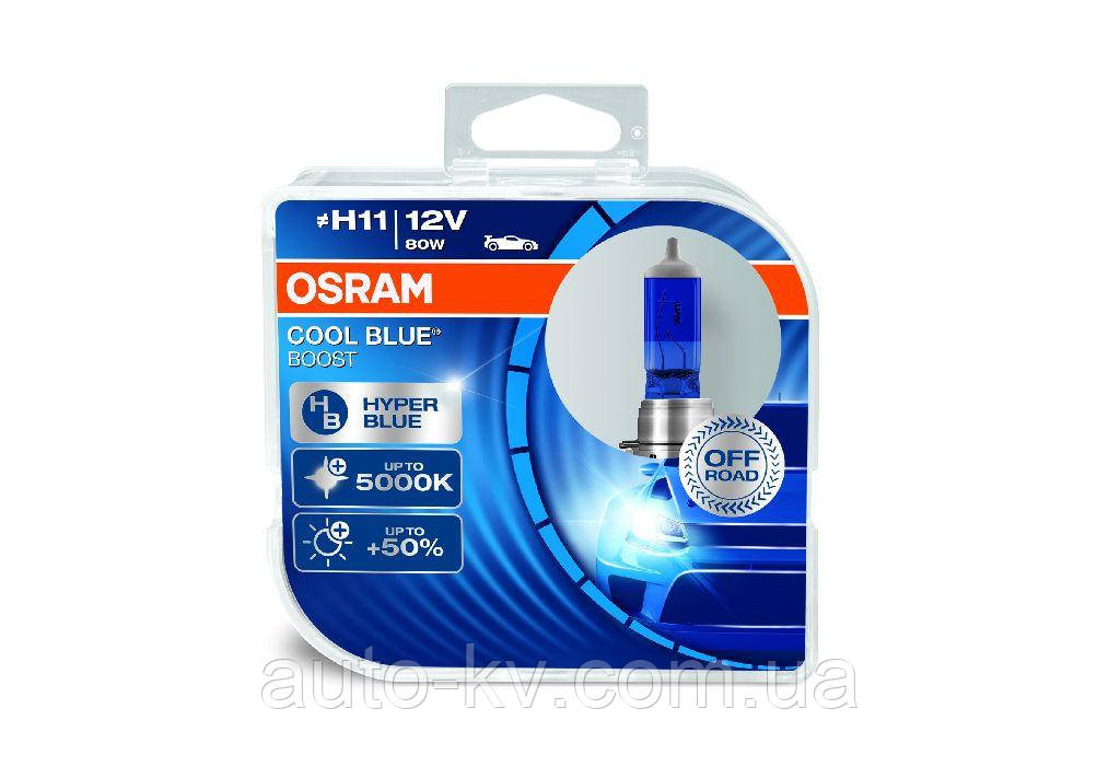 Лампа галогенна Н11 Osram 62211 CBB Duobox +50%