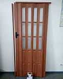 Двері гармошка полуостекленные різні кольори 86х203, різні кольора. Міжкімнатні двері гармошка. Доставка., фото 3