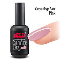 База для гель-лака камуфлирующая каучуковая PNB Camouflage Base Pink, 17 мл