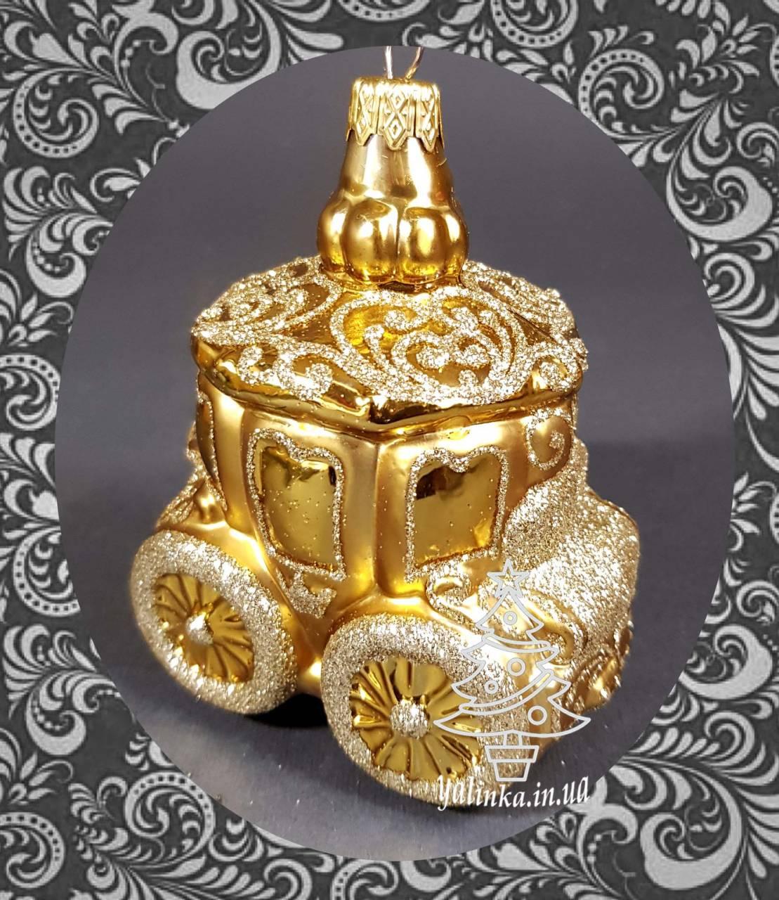 Скляна ялинкова іграшка Карета 309/з-1