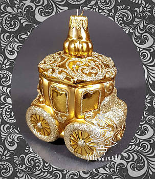 Скляна ялинкова іграшка Карета 309/з-1, фото 1