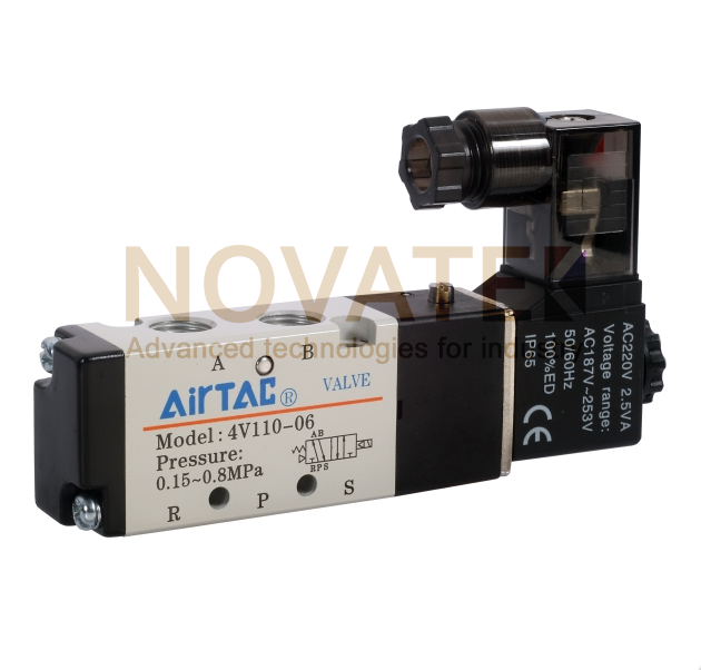 Розподільник 5/2 1/8" 4V21006AG 220V AC AirTAC