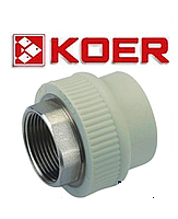 МУФТА KOER ППР КОМБІРОВАНА ПІД КЛЮЧ ВР 63X2