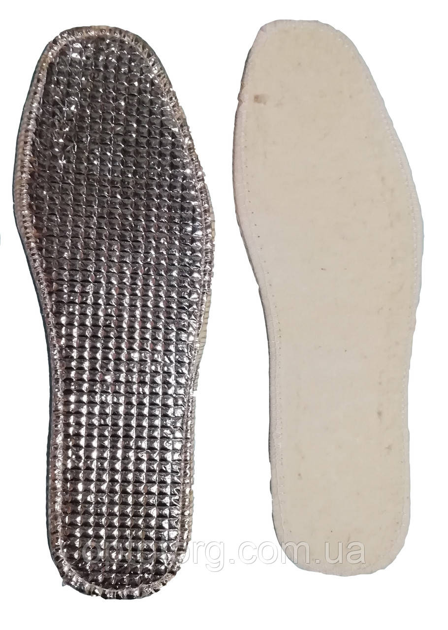 Устілка біла повсть на фользі розмірна 38-48 маломірна