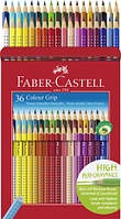 Набор акварельных карандашей Faber Castell 36 цветов GRIP ТРЕХГРАННЫЕ КАРТОННАЯ КОРОБКА