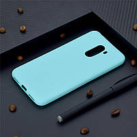 Чехол для Xiaomi Pocophone F1 силикон soft touch бампер мятно-голубой